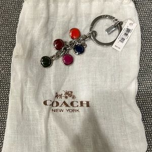 COACH multi colored keychain new with tags